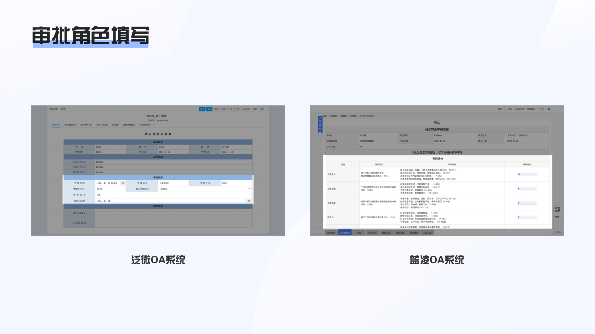 对比：蓝凌/泛微审批流程竞品分析